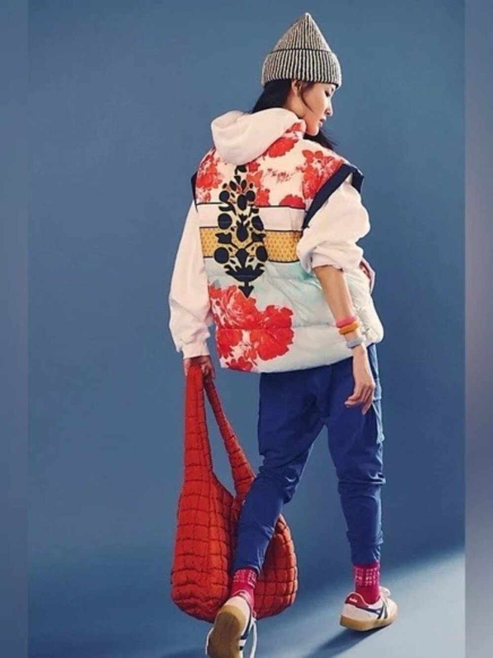 Free People Fp Movement In A Bubble Printed Logo Puffer Vest XS